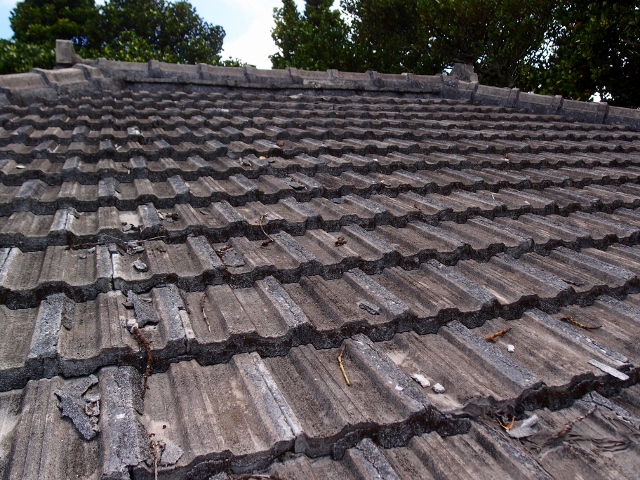 洗浄前の屋根